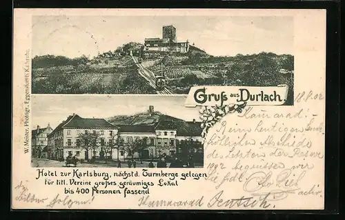 AK Durlach, Hotel zur Karlsburg