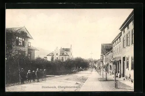 AK Bleicherode, Blick in die Obergebraerstrasse