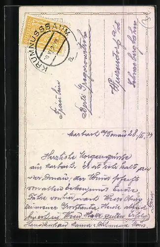 Künstler-AK G. Fiebiger: Eingang zu einer Ruine