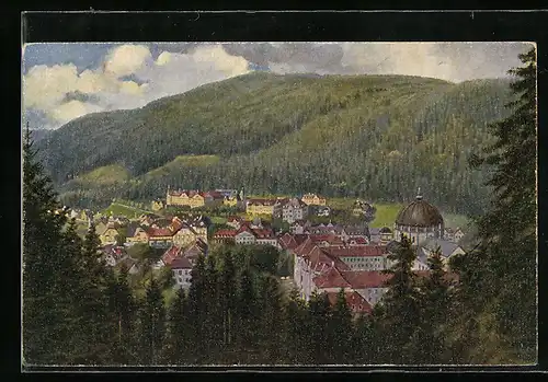 Künstler-AK Heinrich Hoffmann: St. Blasien, Teilansicht mit Kloster