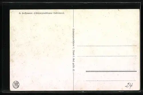 Künstler-AK Heinrich Hoffmann: Todtmoos, Schwarzwaldhaus