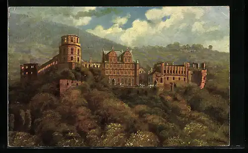 Künstler-AK Heinrich Hoffmann: Heidelberg, Das Schloss