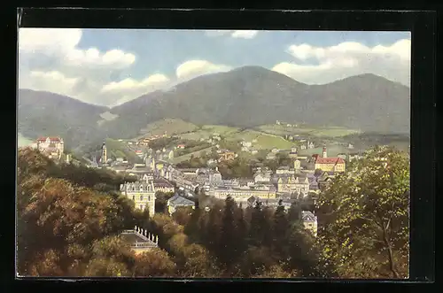 AK Baden-Baden, Blick vom Fremersberg aus