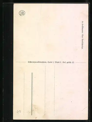 Künstler-AK H. Hoffmann: Der Dorfschulze mit Hut