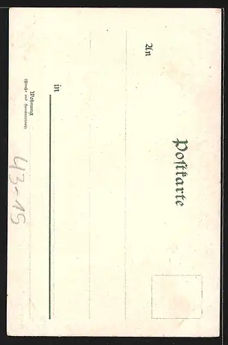 Lithographie Mainz, Gutenberg-Jubiläum 1900, mütterliches und väterliches Stammhaus