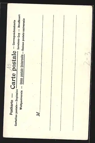 AK Briefträger in Serbien mit Menschen in Tracht