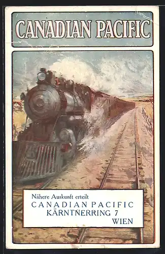 AK Canadian Pacific, Eisenbahn in Fahrt