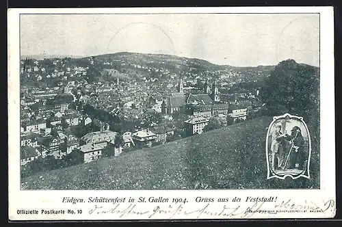AK St. Gallen, Eidgen. Schützenfest 1904, Gesamtansicht