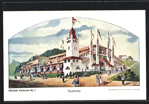 AK St. Gallen, Eidgen. Schützenfest 1904, Festhütte