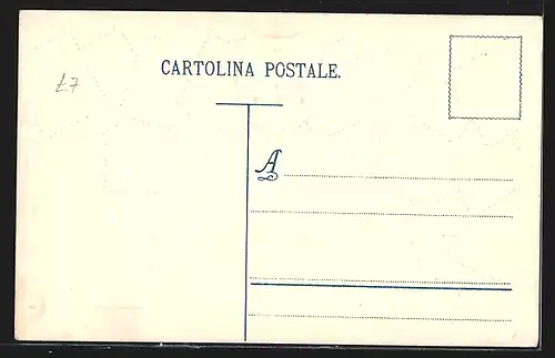 AK San Marino, Briefmarken, Karte und Wappen