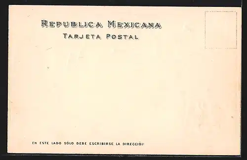Lithographie Mexiko, Briefmarken und Wappen