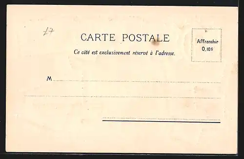 AK Frankreich, Briefmarken & Wappen