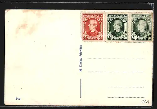 AK Prievidza, Ortsansicht aus der Vogelschau