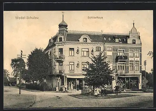 AK Wedel-Schulau, Strassenpartie am Schillerhaus