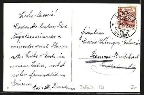 Foto-AK Schötz, Blick auf ein Haus