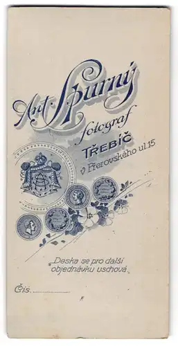 Fotografie Ant. Spruny, Trebic, königliches Wappen mit Fotografen Monogramm