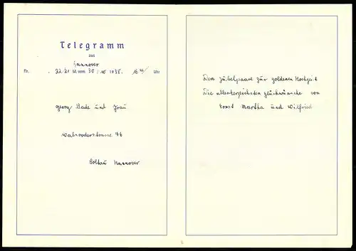 Telegramm Deutsche Reichspost, 1938, Segelschiff mit  und Dampfschiff, Entwurf: Hans Bohrdt