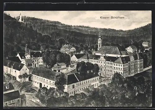 AK Schäftlarn, Blick auf das Kloster