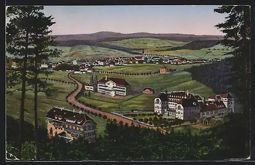 AK Bad Dürrheim, Ortsansicht mit Umgebung