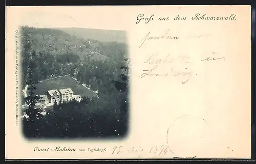 AK Ruhstein /Schwarzwald, Blick vom Vogelskopf aus