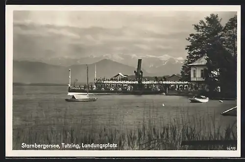 AK Tutzing, Landungsplatz am Starnbergersee