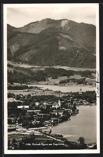 AK Rottach-Egern am Tegernsee, Ortsansicht mit Strandbad