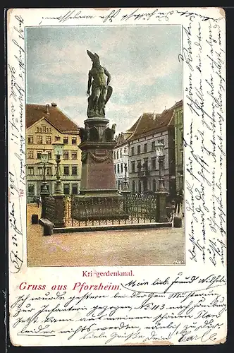 AK Pforzheim, Am Kriegerdenkmal