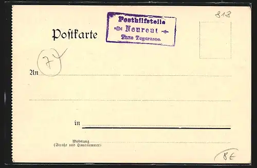 AK Neureut, Touristenhaus mit Blick auf Landschaft