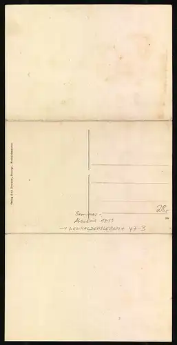 Klapp-AK Neuhaldensleben, Seminar-Absolvia 1919, Bergfest, Absolventen
