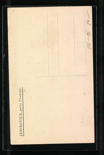 AK Jenisovice, Ansicht eines grossen Gebäudes