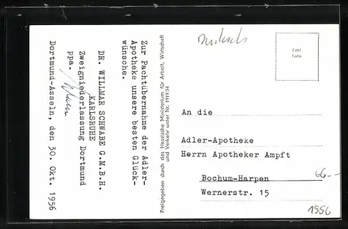 AK Durlach-Karlsruhe, das neue Arzneimittelwerk von Dr. Willmar Schwabe