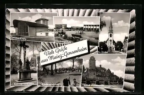 AK Mainz-Gonsenheim, Schloss Waldthausen, Canisius-Kirche, Evangelische Kirche