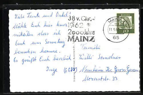 AK Mainz-Gonsenheim, Schloss Waldthausen, Canisius-Kirche, Evangelische Kirche