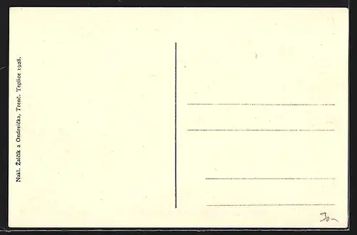 Künstler-AK Trencenteplic, Kiosk pod Klepacom