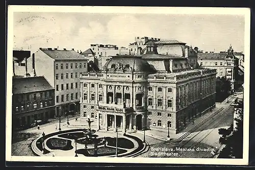 AK Bratislava, mestkské divadlo, Blick auf Stadttheater