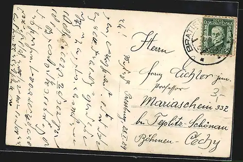 AK Bratislava, Flusspartie mit Burg