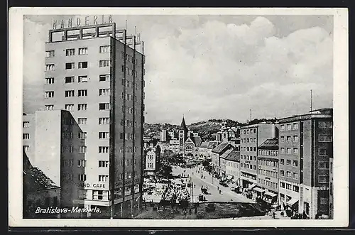 AK Bratislava, Haus Manderla mit Grand-Cafe