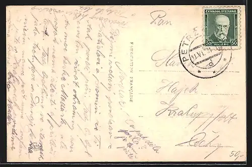 AK Bratislava, Teilansicht mit Burg