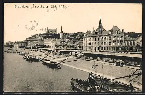 AK Bratislava, Flusspartie mit Burg