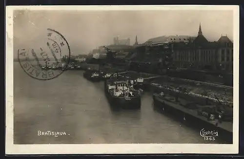 AK Bratislava, Flusspartie mit Burg