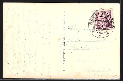 AK Bratislava, Gebäudeansicht, Strassenpartie, Uferpartie