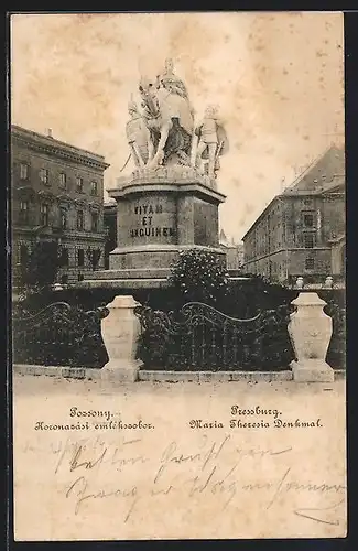 AK Pressburg, Maria Theresia-Denkmal