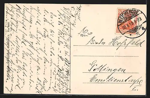 AK Bleicherode a. H., Das Kaiserliche Postamt