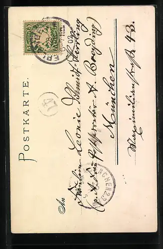 Lithographie Tüchersfeld, Ortsansicht und Malerin mit Staffelei