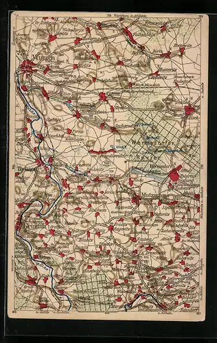 AK Mutzschen, Landkarte von Deutschland