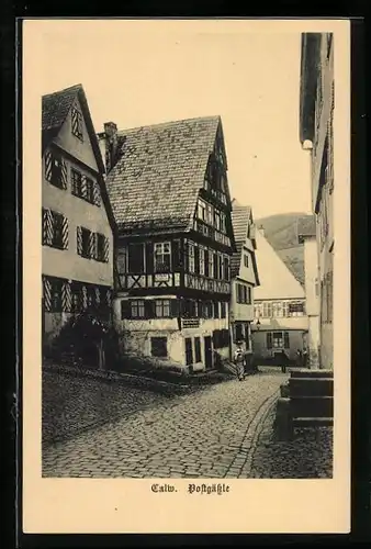 AK Calw, Ansicht des Hofgässles