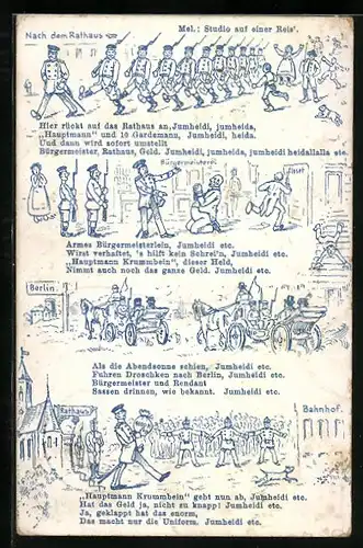 AK Berlin, Hauptmann von Köpenick, Bildergeschichte