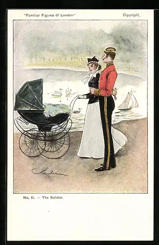 Künstler-AK Familiar Figures of London, The Soldier