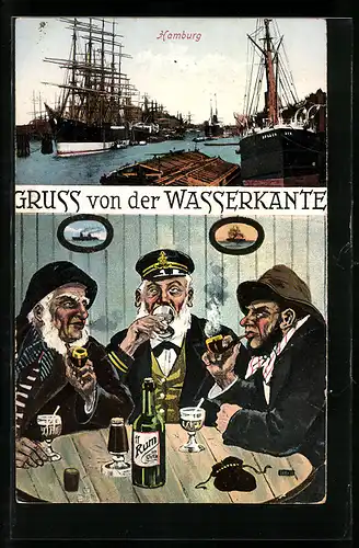 AK Hamburg, Gruss von der Wasserkante, Seemänner