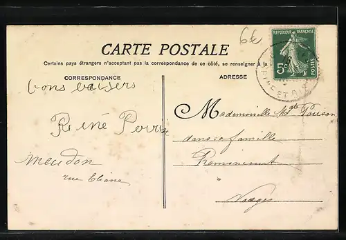 AK Meudon-Bellevue, Cháteau de Meuden, Ancienne résidence Impériale et Royale incendiée pendant la guerre de 1870